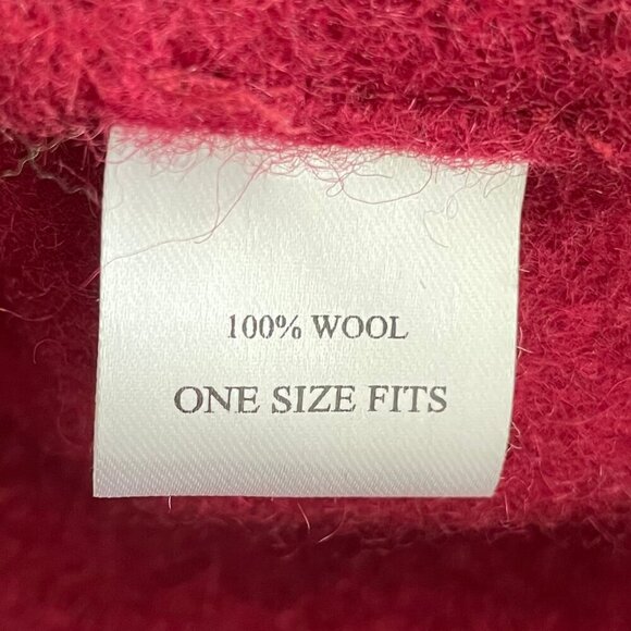 Classic Stylish 100% Wool Beret in Burgundy Red Sz OS - Picture 5 of 7